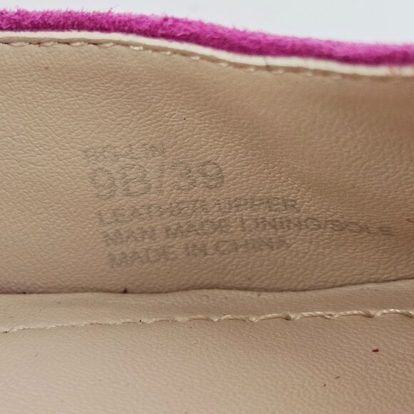 BCBGeneration Women's Orange & Purple Suede Peep Toe Stiletto Heels Size 9B - Picture 13 of 13